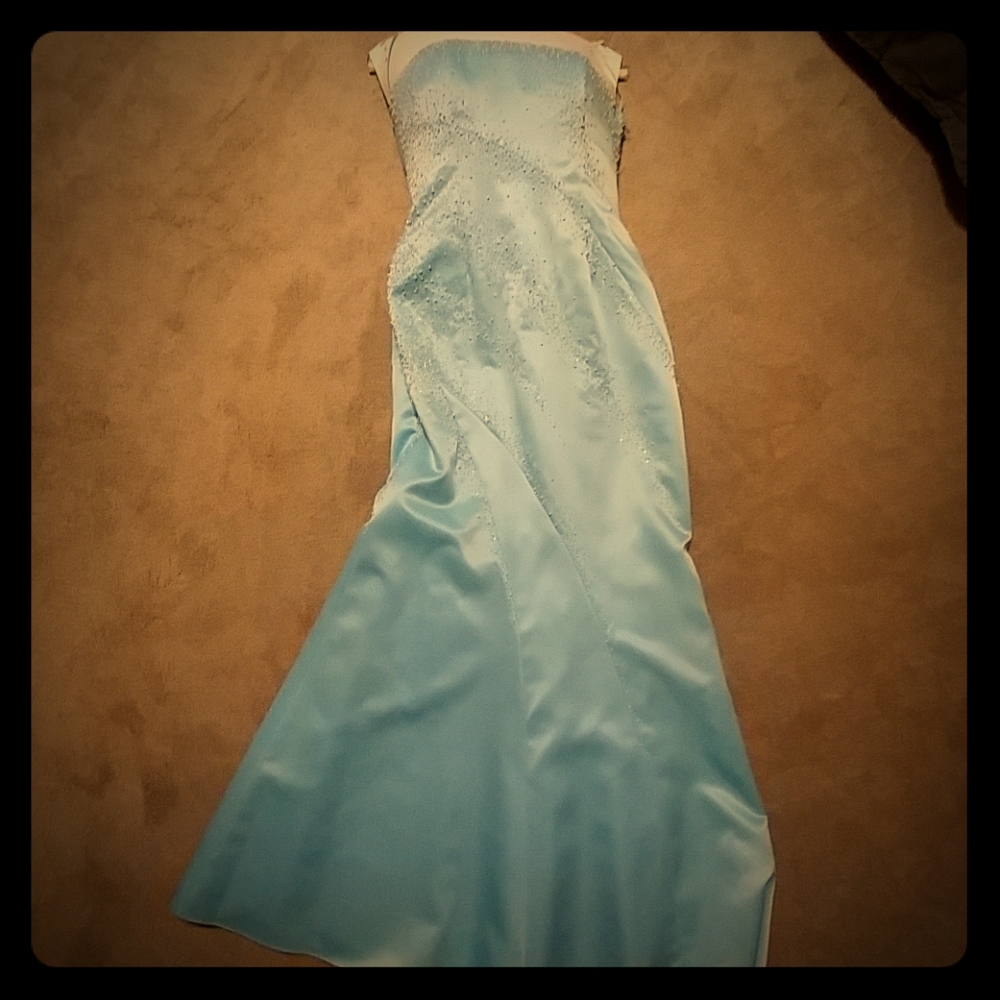 Sky Blue Long Formal Dress